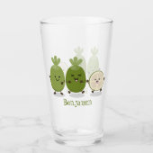 Cute pineapple guava feijoa cartoon glas (Voorkant)
