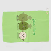 Cute pineapple guava feijoa cartoon golfhanddoek (Horizontaal)