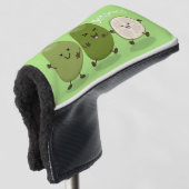 Cute pineapple guava feijoa cartoon golfheadcover (3/4 voorkant)