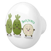 Cute pineapple guava feijoa cartoon keramische knop (Rechts)