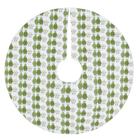 Cute pineapple guava feijoa cartoon kerstboom rok (Voorkant)