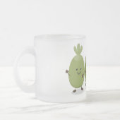 Cute pineapple guava feijoa cartoon matglas koffiemok (Links)