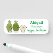 Cute pineapple guava feijoa cartoon naamplaatje (In situ)