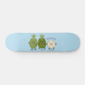 Cute pineapple guava feijoa cartoon persoonlijk skateboard (Horizontaal)