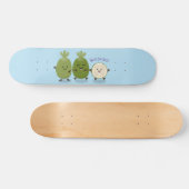 Cute pineapple guava feijoa cartoon persoonlijk skateboard (Horizontaal)