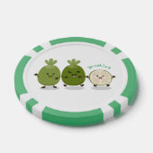 Cute pineapple guava feijoa cartoon poker chips (Enkel)