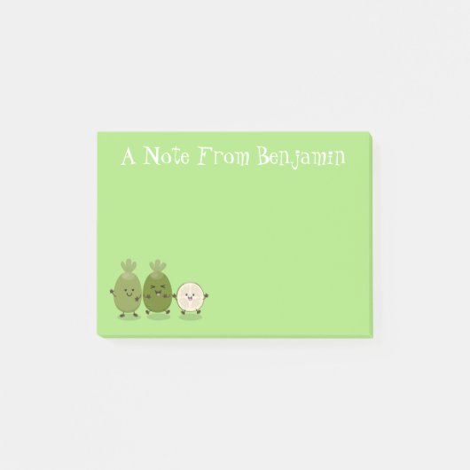 Cute pineapple guava feijoa cartoon post-it® notes (Voorkant)