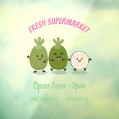 Cute pineapple guava feijoa cartoon raamsticker (Vel 3)