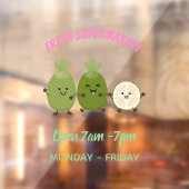 Cute pineapple guava feijoa cartoon raamsticker (Vel 2)