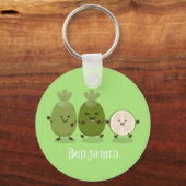 Cute pineapple guava feijoa cartoon sleutelhanger (Voorkant)