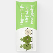 Cute pineapple guava feijoa cartoon spandoek (Verticaal)