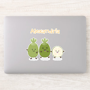 Cute pineapple guava feijoa cartoon sticker
