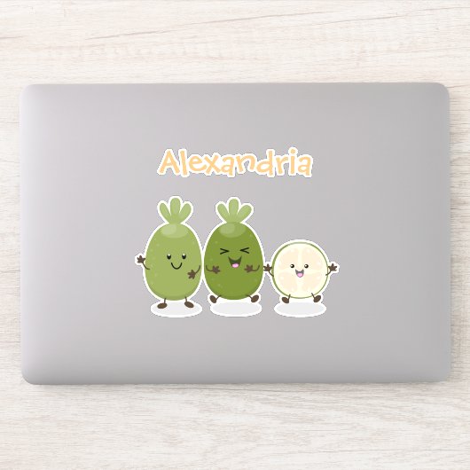 Cute pineapple guava feijoa cartoon sticker (Computer)