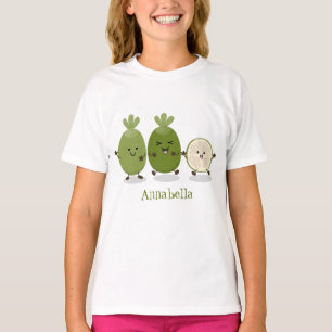 Cute pineapple guava feijoa cartoon t-shirt