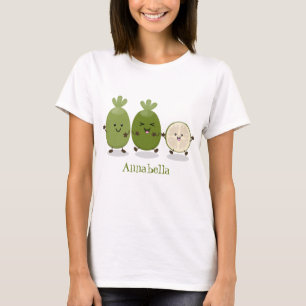 Cute pineapple guava feijoa cartoon t-shirt