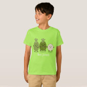Cute pineapple guava feijoa cartoon t-shirt (Voorkant volledig)