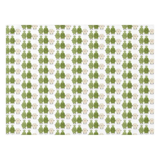 Cute pineapple guava feijoa cartoon tafelkleed (Voorkant (Horizontaal))