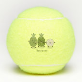 Cute pineapple guava feijoa cartoon tennisballen (Voorkant)