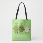 Cute pineapple guava feijoa cartoon tote bag (Voorkant)