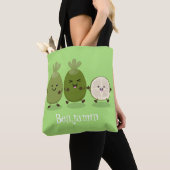 Cute pineapple guava feijoa cartoon tote bag (Dichtbij)