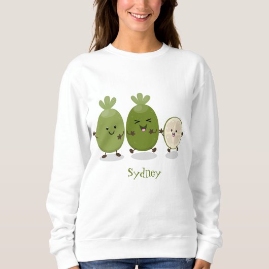 Cute pineapple guava feijoa cartoon trui (Voorkant)