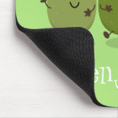 Cute pineapple guava feijoa grappige cartoon muismat (Hoek)