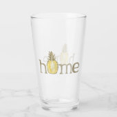 Cute Pineapple Home Waterverf Glass Glas (Achterkant)
