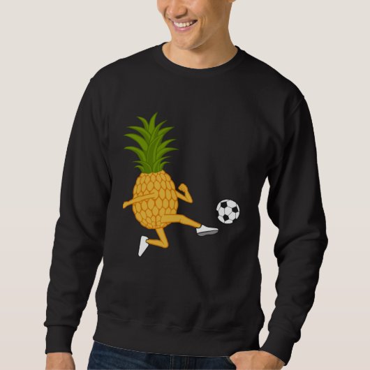 Cute Pineapple Kicking Ironic Summer Fruits Trui (Voorkant)