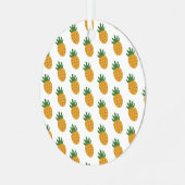Cute Pineapple Pattern | Moderne vruchtbaarheid IV Metalen Ornament (Voorkant links)