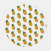 Cute Pineapple Pattern | Moderne vruchtbaarheid IV Metalen Ornament (Voorkant)