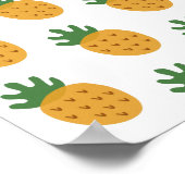 Cute Pineapple Pattern | Moderne vruchtbaarheid IV Poster (Hoek)