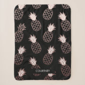Cute Pineapple Pattern Sherpa Deken (Voorkant)