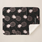 Cute Pineapple Pattern Sherpa Deken (Voorkant (horizontaal))