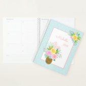 Cute Pineapple Rozen Bouquet Pink Turquoise Big Planner (Display)