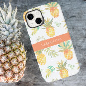 Cute Pineapple Summer Pattern Name Case-Mate iPhone Case