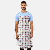 Cute Pineapple & Watermelon Doodle Pattern 2 Schort (Gedragen)