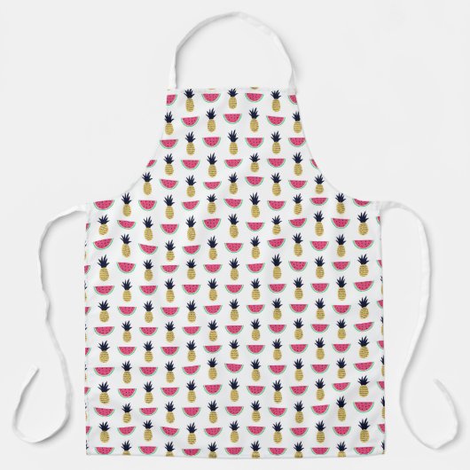 Cute Pineapple & Watermelon Doodle Pattern 2 Schort (Voorkant)
