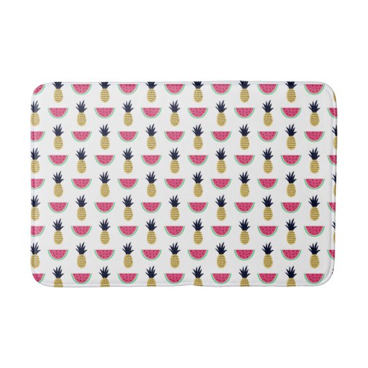 Cute Pineapple & Watermelon Doodle Pattern Badmat (Voorkant)