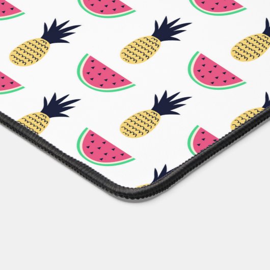 Cute Pineapple & Watermelon Doodle Pattern Bureaumat (Hoek)