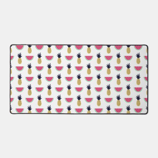 Cute Pineapple & Watermelon Doodle Pattern Bureaumat (Voorkant)