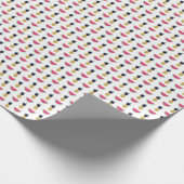 Cute Pineapple & Watermelon Doodle Pattern Cadeaupapier (Hoek)