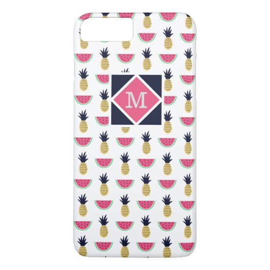 Cute Pineapple & Watermelon Doodle Pattern Case-Mate iPhone Case (Achterkant)