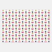 Cute Pineapple & Watermelon Doodle Pattern Inpakpapier Vel (Voorkant 2)