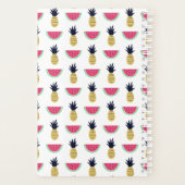 Cute Pineapple & Watermelon Doodle Pattern Planner (Achterkant)