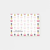 Cute Pineapple & Watermelon Doodle Pattern Post-it® Notes (Voorkant)