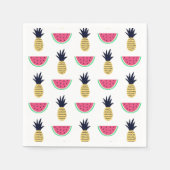 Cute Pineapple & Watermelon Doodle Pattern Servet (Voorkant)