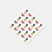 Cute Pineapple & Watermelon Doodle Pattern Servet (Hoek)