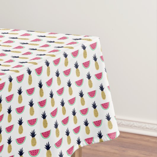 Cute Pineapple & Watermelon Doodle Pattern Tafelkleed (Voorbeeld)