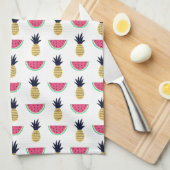 Cute Pineapple & Watermelon Doodle Pattern Theedoek (Quarter Fold)