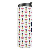 Cute Pineapple & Watermelon Doodle Pattern Thermosbeker (Gedraaid links)